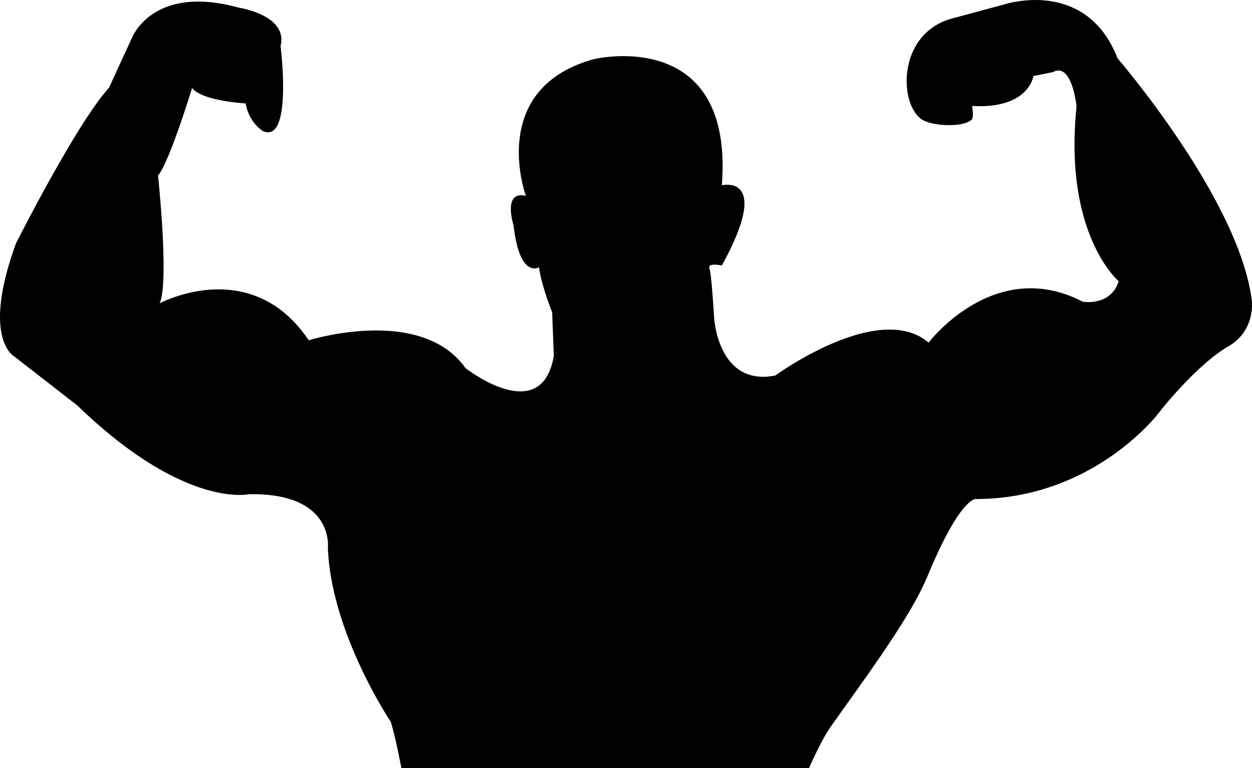 Male Silhouette Variant Showing Muscles Vinyl Cutting Svg File Free Vectors
